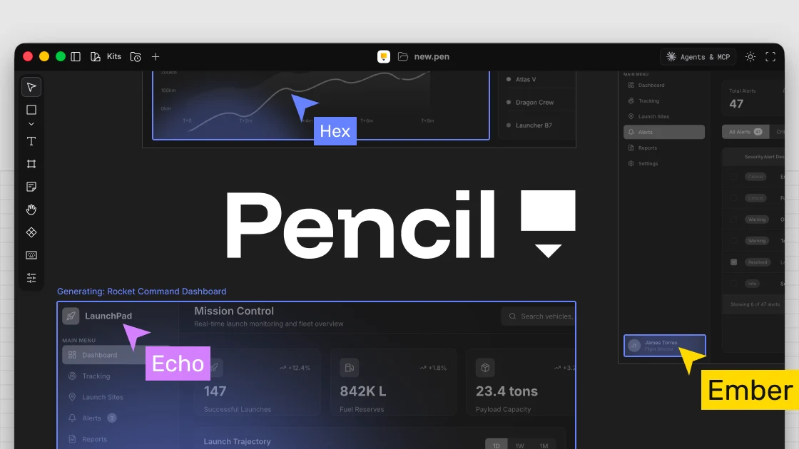 Pencil(pencil.dev) — .pen 파일을 저장소에 보관하는 IDE 안의 AI 디자인 캔버스