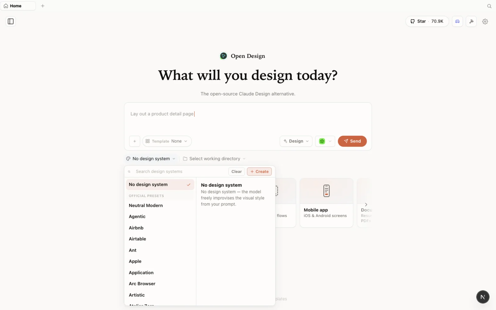 Die integrierte Bibliothek mit Designsystemen.